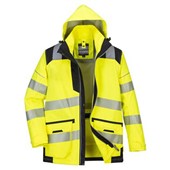 Portwest PW367 PW3 Yellow/Black Mesh Lined Hi Vis 5-in-1 Jacket 