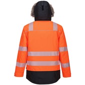 Portwest PW369 PW3 Orange/Black Padded Waterproof Hi Vis Winter Parka Jacket