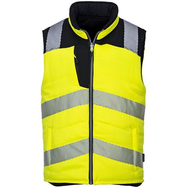 Portwest PW374 PW3 Yellow/Black Hi Vis Reversible Bodywarmer