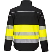 Portwest PW375 PW3 Black/Yellow Hi Vis Class 1 Softshell Jacket (3L)