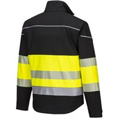 Portwest PW375 PW3 Black/Yellow Hi Vis Class 1 Softshell Jacket (3L)