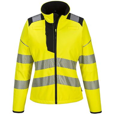 Portwest PW381 PW3 Yellow Ladies Hi Vis Softshell Jacket