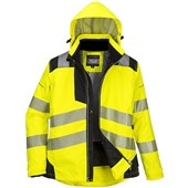 Portwest PW382 PW3 Yellow Padded Waterproof Womens Hi Vis Jacket