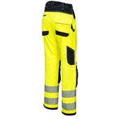 Portwest PW385 PW3 Yellow Polycotton Stretch Lightweight Ladies Hi Vis Trousers