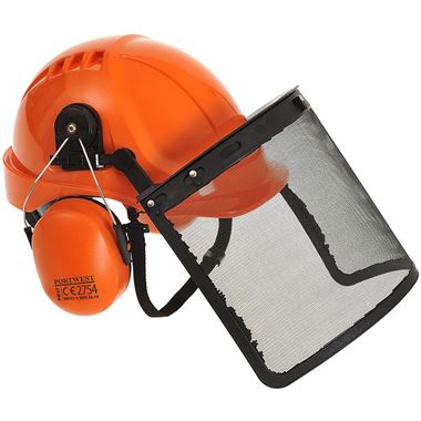 Portwest PW98 Forestry Helmet - Vented Wheel Ratchet Short Peak