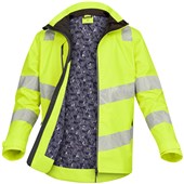 Pulsar React RCT800 Yellow Recycled Waterproof Hi Vis Shell Jacket