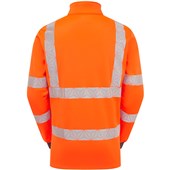 Pulsar React RCT805 Rail Orange Recycled Quarter Zip Hi Vis Sweatshirt