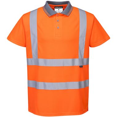 Portwest RT22 Orange Hi Vis Polo Shirt 