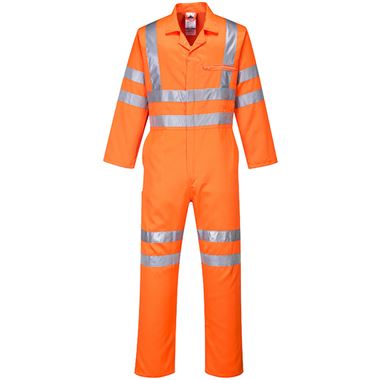 Portwest RT42 Orange Polycotton Hi Vis Overalls