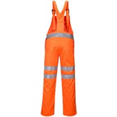 Portwest RT43 Orange Polycotton Hi Vis Bib & Brace Overall