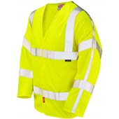 Leo Workwear Parkham Yellow EcoViz Flame Retardant Long Sleeve Hi Vis Vest