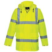 Portwest S160 Yellow Mesh Lined Hi Vis Waterproof Jacket