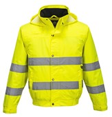 Portwest S161 Yellow Mesh Lined Hi Vis Waterproof Bomber Jacket