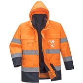 Portwest S162 Orange/Navy Waterproof 3 in 1 Hi Vis Jacket