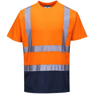 Portwest S378 Orange/Navy Hi Vis Two Tone T-shirt 