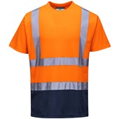 Portwest S378 Orange/Navy Hi Vis Two Tone T-shirt 