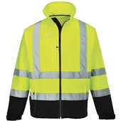 Portwest S425 Yellow/Navy Hi Vis Contrast Softshell Jacket (3L)