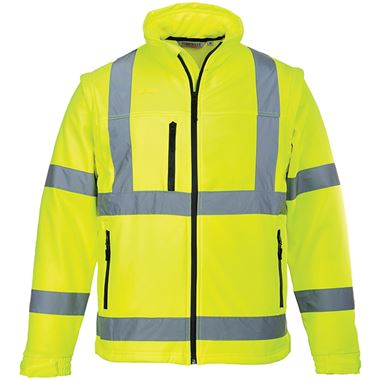 Portwest S428 Yellow Hi Vis 2-in-1 Softshell Jacket (3L)