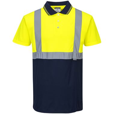 Portwest S479 Yellow/Navy Two Tone Hi Vis Polo Shirt