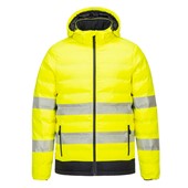 Portwest S548 Yellow Padded Ultrasonic Heated Hi Vis Jacket 