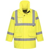 Portwest S590 Yellow PWR Mesh Lined Hi Vis Extreme Breathable Waterproof Jacket