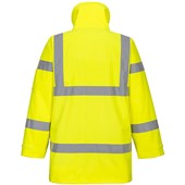 Portwest S590 Yellow PWR Mesh Lined Hi Vis Extreme Breathable Waterproof Jacket