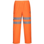 Portwest S597 Orange PWR Hi Vis Extreme Breathable Waterproof Trousers