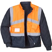 Portwest S769 Orange/Navy Hi Vis Breathable 2 Tone Reversible Jacket