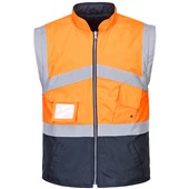 Portwest S769 Orange/Navy Hi Vis Breathable 2 Tone Reversible Jacket