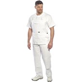 Portwest S810 White Bolton Painters Cotton Bib & Brace Overalls 305g