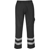 Portwest S917 Black Iona Reflective Hi Vis Combat Trousers 245g