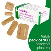 HypaPlast Assorted Fabric Plasters (Pack 100)