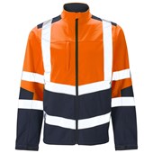 Supertouch Orange/Navy Hi Vis Two Tone Softshell Jacket