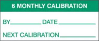 6 monthly calibration (500/roll) 