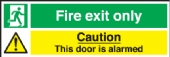 fire exit only - caution this door is alarmed 