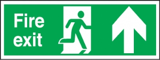 fire exit arrow up  