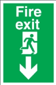 Fire exit arrow down  