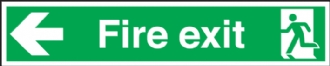 fire exit arrow left  