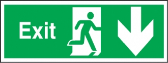 exit arrow down  