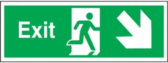 exit arrow diagonal down right