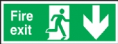 fire exit arrow down   