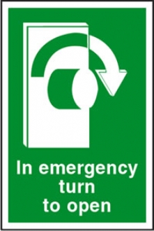 in emergency turn to open-right 