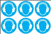 Ear defenders symbol  (24 pack) 6 to sheet