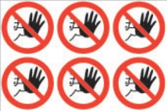 No Admittance symbol  (24 pack) 6 per sheet