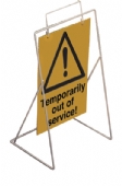 swing sign temporarily out of service  (sign only)