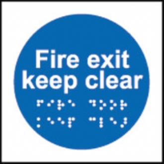 fire exit keep clear 