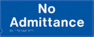 no admittance (white & blue)