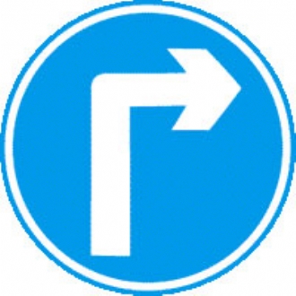 right turn with channel