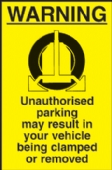 warning clamped vehicle