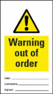 warning out of order 